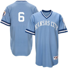 Kansas City Royals Lorenzo Cain #6 Light Blue 1976 Turn Back the Clock Authentic Player Jersey