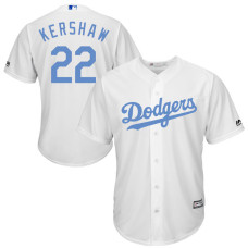 Los Angeles Dodgers #22 Clayton Kershaw White Fashion 2016 Father's Day Cool Base Jersey