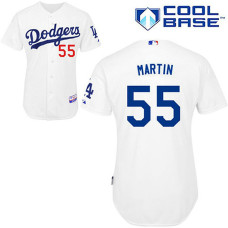 Los Angeles Dodgers #55 Russell Martin White Home Jersey