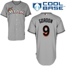 Miami Marlins #9 Dee Gordon Grey Away Cool Base Jersey