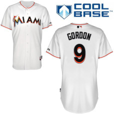 Miami Marlins #9 Dee Gordon White Home Cool Base Jersey