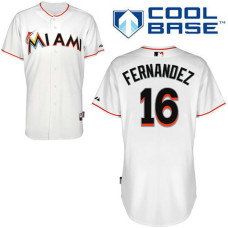 Miami Marlins #16 Jose Fernandez Authentic White Home Cool Base Jersey