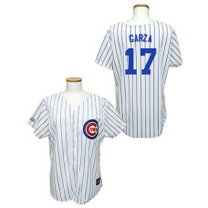 Chicago Cubs #17 Matt Garza White(Blue Strip) WoFashion Jersey