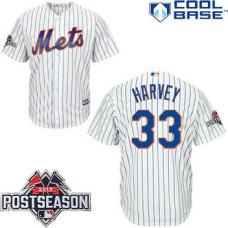 New York Mets #33 Matt Harvey White Cool Base Home Jersey
