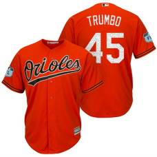 Baltimore Orioles Mark Trumbo #45 2017 Spring Training Grapefruit League Patch Orange Cool Base Jersey