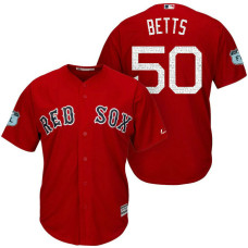 Boston Red Sox Mookie Betts #50 2017 Spring Training Grapefruit League Patch Red Cool Base Jersey
