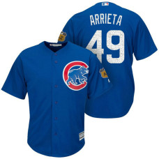 Chicago Cubs #49 Jake Arrieta 2017 Spring Training Cactus League Patch Royal Cool Base Jersey