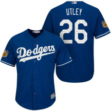 Los Angeles Dodgers #26 Chase Utley 2017 Spring Training Cactus League Patch Royal Cool Base Jersey