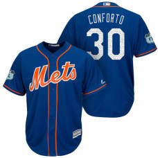 New York Mets #30 Michael Conforto 2017 Spring Training Grapefruit League Patch Royal Cool Base Jersey
