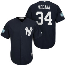 New York Yankees #34 Brian McCann 2017 Spring Training Grapefruit League Patch Navy Cool Base Jersey