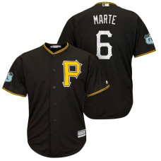 Pittsburgh Pirates #6 Starling Marte 2017 Spring Training Grapefruit League Patch Black Cool Base Jersey