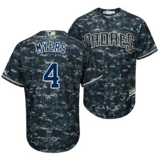 San Diego Padres Wil Myers #4 2017 Navy Camo Cool Base Jersey