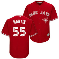 Toronto Blue Jays Russell Martin #55 2017 Alternate Scarlet Cool Base Jersey