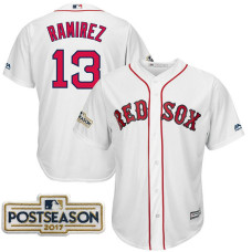 Hanley Ramirez #13 Boston Red Sox 2017 Postseason White Cool Base Jersey