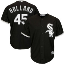 Derek Holland #45 Chicago White Sox Replica Alternate Black Cool Base Jersey