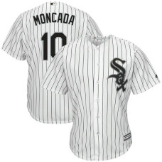 Chicago White Sox #10 Yoan Moncada Replica Home White Cool Base Jersey