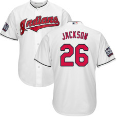 Cleveland Indians #26 Austin Jackson 2016 World Series Bound White Cool Base Jersey