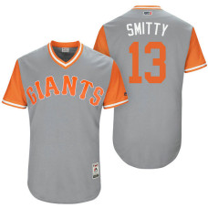 San Francisco Giants Will Smith #13 Smitty Grey Nickname 2017 Little League Players Weekend Jersey