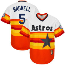 Houston Astros #5 Jeff Bagwell 2017 Hall of Fame Cooperstown Collection Patch Orange Cool Base Jersey