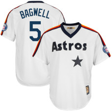 Houston Astros #5 Jeff Bagwell 2017 Hall of Fame Cooperstown Collection Patch White Cool Base Jersey