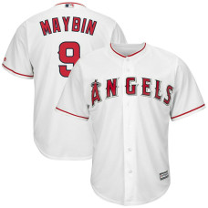 Cameron Maybin #9 Los Angeles Angels Replica Home White Cool Base Jersey