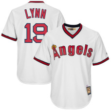 Fred Lynn #19 Los Angeles Angels Replica Cooperstown White Cool Base Jersey