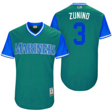 Seattle Mariners Mike Zunino #3 Zunino Aqua Nickname 2017 Little League Players Weekend Jersey