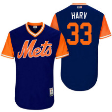 New York Mets Matt Harvey #33 Harv Royal Nickname 2017 Little League Players Weekend Jersey
