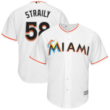 Dan Straily #58 Miami Marlins Home White Cool Base Jersey