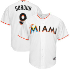 Miami Marlins #9 Dee Gordon Home White Cool Base Jersey