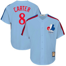 Gary Carter #8 Montreal Expos Replica Cooperstown Collection Light Blue Cool Base Jersey
