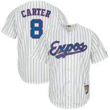 Gary Carter #8 Montreal Expos Replica Cooperstown Collection White Cool Base Jersey