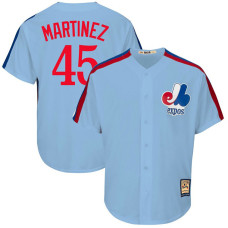 Pedro Martinez #45 Montreal Expos Replica Cooperstown Collection Light Blue Cool Base Jersey