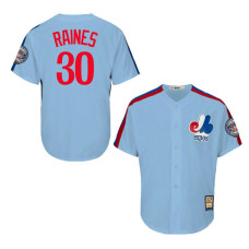 Montreal Expos #30 Tim Raines 2017 Hall of Fame Induction Cooperstown Patch Light Blue Jersey