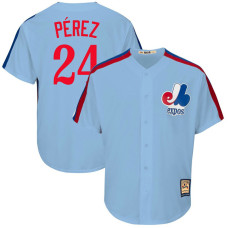Tony Perez #24 Montreal Expos Replica Cooperstown Collection Light Blue Cool Base Jersey