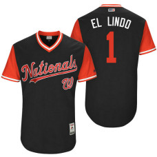 Washington Nationals Wilmer Difo #1 El Lindo Navy Nickname 2017 Little League Players Weekend Jersey