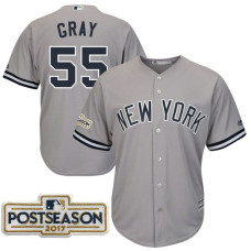 Sonny Grey #55 New York Yankees 2017 Postseason Grey Cool Base Jersey