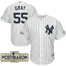 Sonny Grey #55 New York Yankees 2017 Postseason White Cool Base Jersey