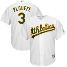 Trevor Plouffe #3 Oakland Athletics Replica Home White Cool Base Jersey