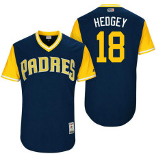 San Diego Padres Austin Hedges #18 Hedgey Navy Nickname 2017 Little League Players Weekend Jersey