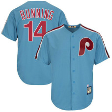 Jim Bunning #14 Philadelphia Phillies Replica Cooperstown Collection Light Blue Cool Base Jersey