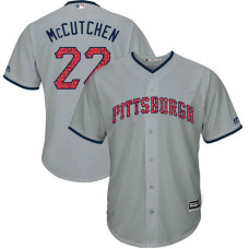 Pittsburgh Pirates Independence Day #22 Andrew McCutchen 2017 Stars & Stripes Grey Cool Base Jersey