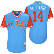 Texas Rangers Carlos Gomez #14 El Titere Light Blue Nickname 2017 Little League Players Weekend Jersey