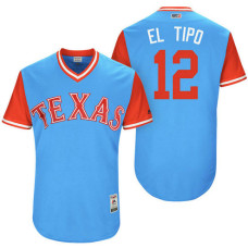 Texas Rangers Rougned Odor #12 El Tipo Light Blue Nickname 2017 Little League Players Weekend Jersey