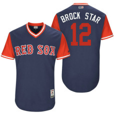 Boston Red Sox Brock Holt #12 Brock Star Navy Nickname 2017 Little League Players Weekend Jersey