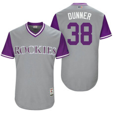 Colorado Rockies Mike Dunn #38 Dunner Grey Nickname 2017 Little League Players Weekend Jersey