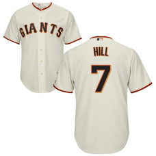 San Francisco Giants #7 Aaron Hill Home Cream Cool Base Jersey
