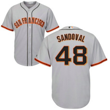 San Francisco Giants #48 Pablo Sandoval Road Grey Cool Base Jersey