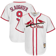 Enos Slaughter #9 St. Louis Cardinals Replica Cooperstown Collection White Cool Base Jersey