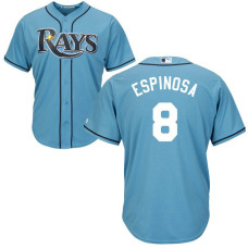 Danny Espinosa #8 Tampa Bay Rays Alternate Light Blue Cool Base Jersey